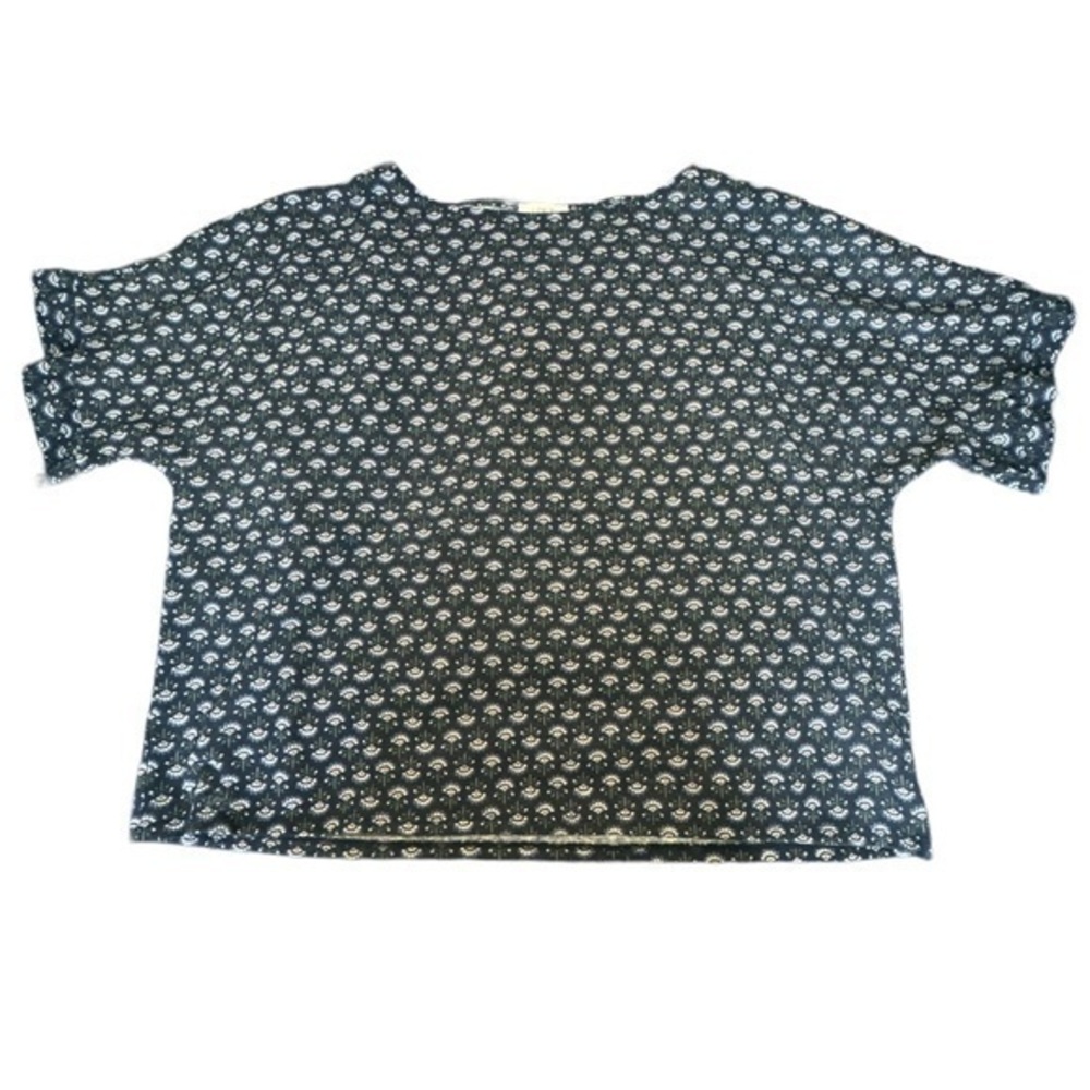 Women's LOFT Ann Taylor Floral Oversized Blouse Ruffle Sleeves Size XL EUC #2699